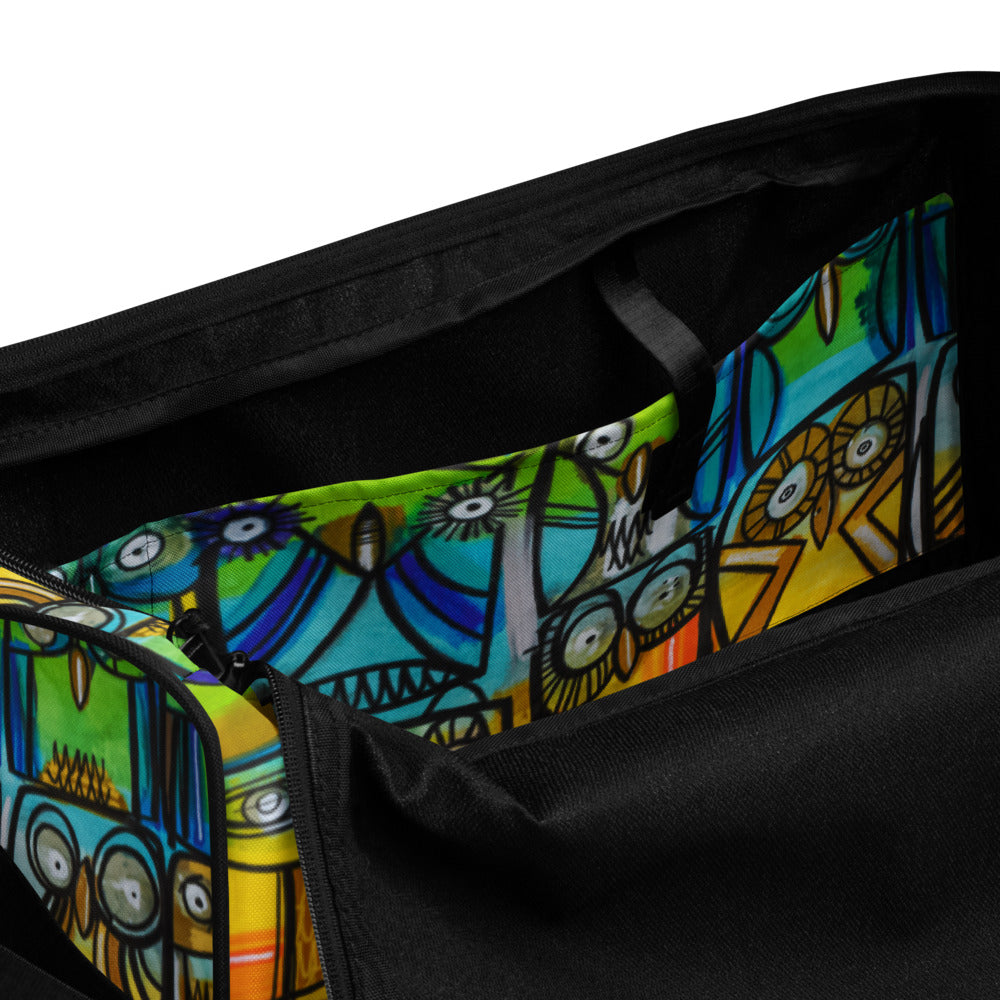 A Parliament of Rainbow Owls - Lebo Duffle Bag